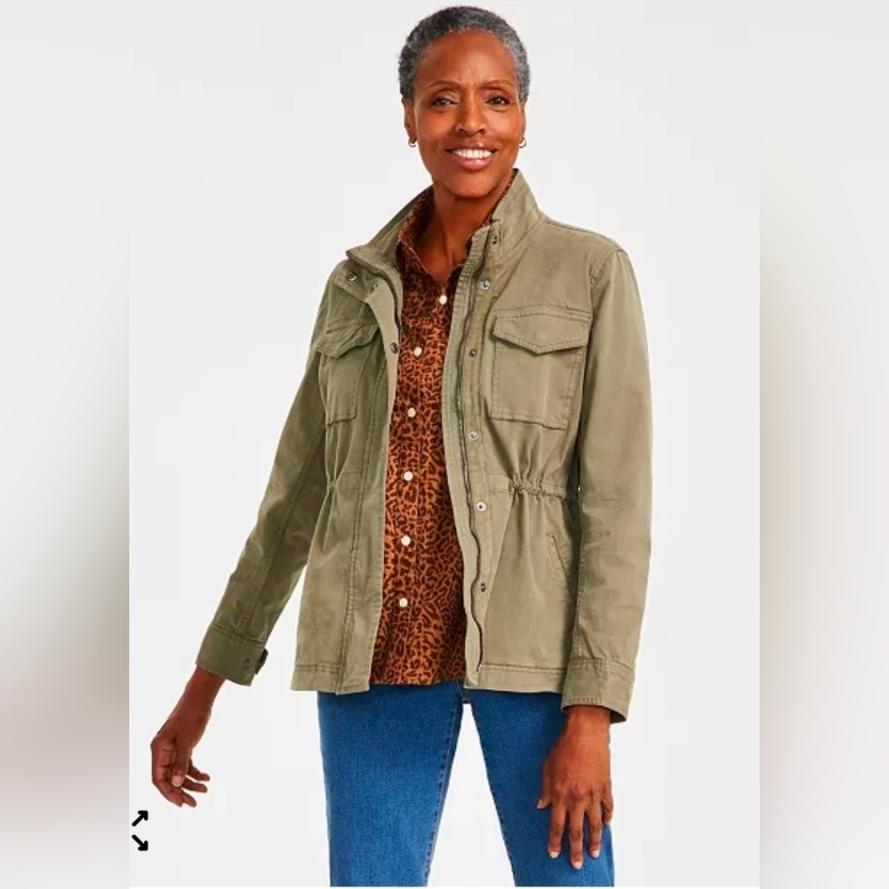 Style & Co Petite XL Olive Green Women's Utility Jacket GUC
